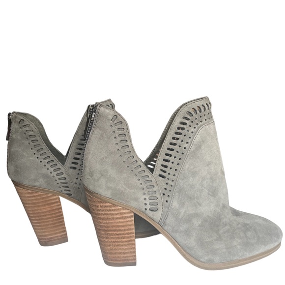 Vince Camuto Shoes - Vince Camuto gray suede heeled booties size 7
